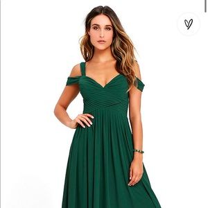 Lulus Make Me MoveForest Green Maxi Dress- Size Medium